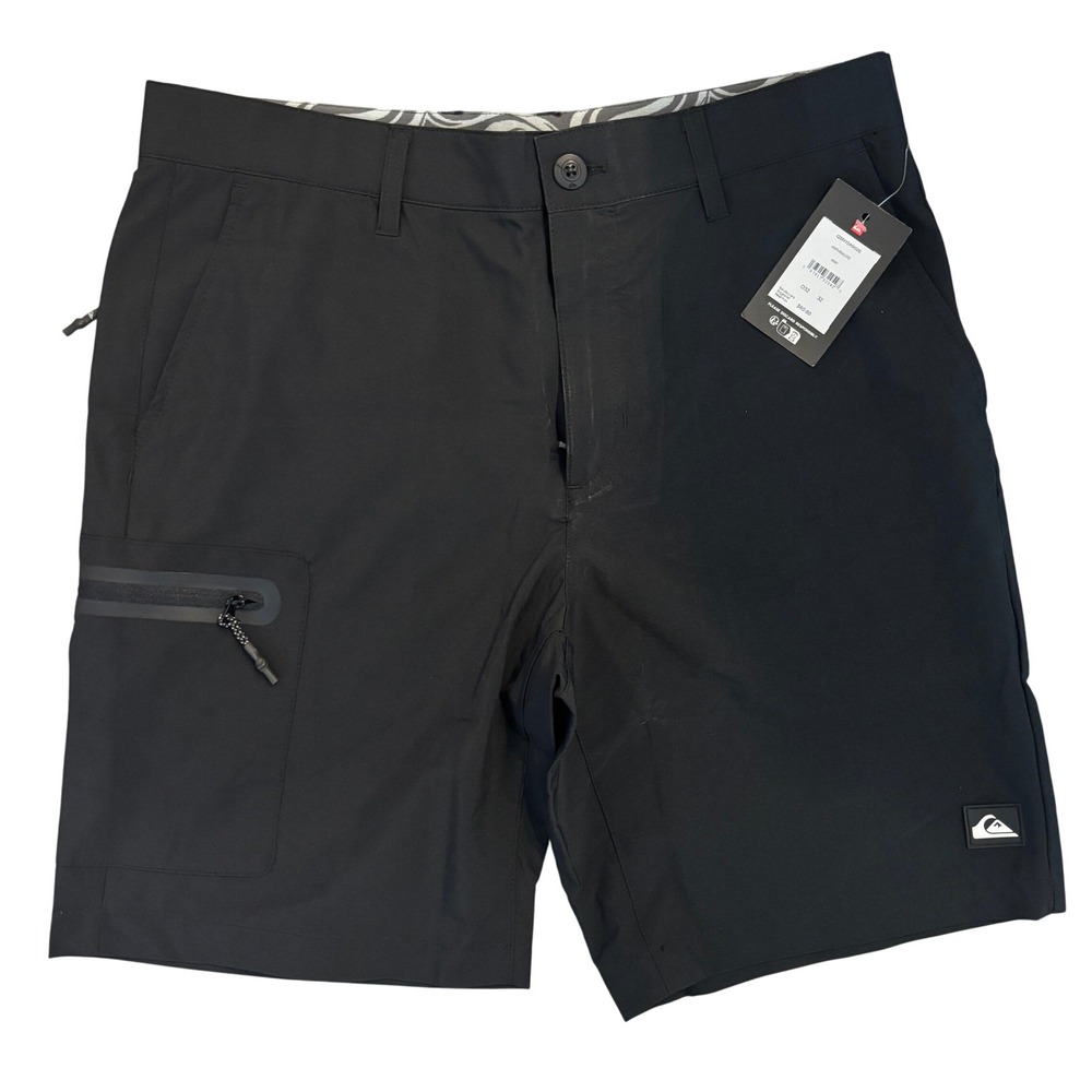Quiksilver Mens Hybrid Shorts Anthracite Black Cargo Pocket Size 32